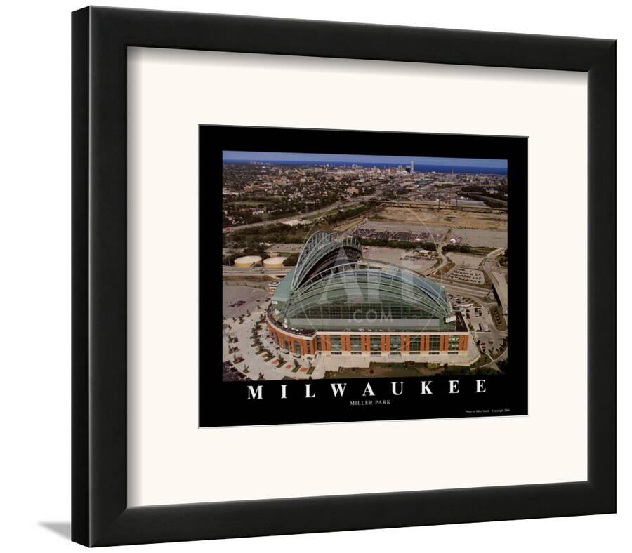 Milwaukee Brewers Miller Park Framed Art Print By Mike Smith Com
