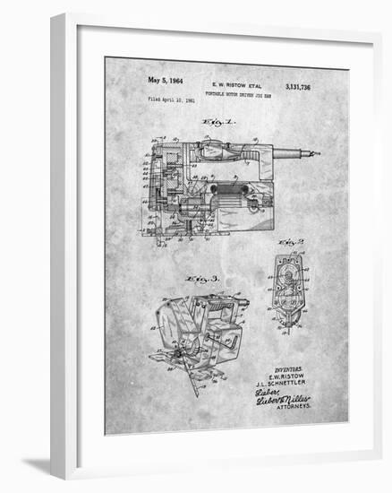 Milwaukee Portable Jig Saw Patent-Cole Borders-Framed Art Print