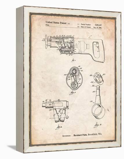 Milwaukee Reciprocating Saw Patent-Cole Borders-Framed Stretched Canvas