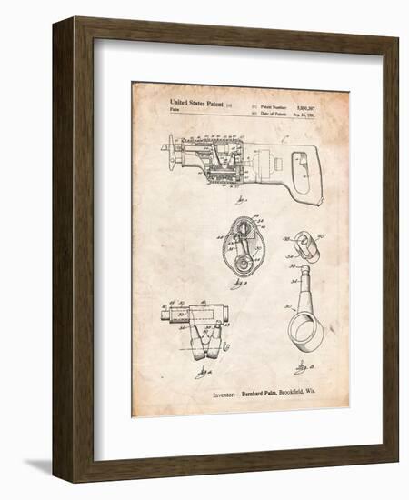 Milwaukee Reciprocating Saw Patent-Cole Borders-Framed Art Print