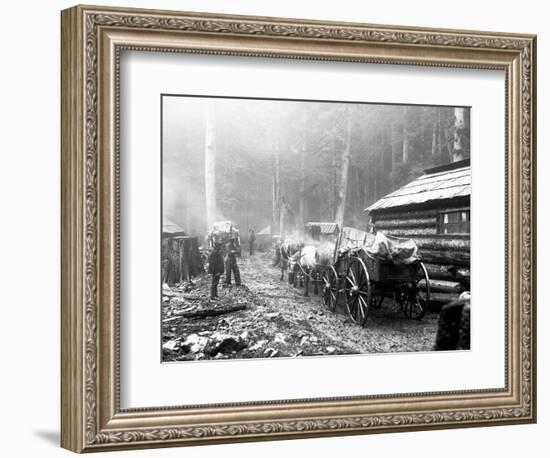 Milwaukee Road Construction Camp, Circa 1906-Asahel Curtis-Framed Giclee Print