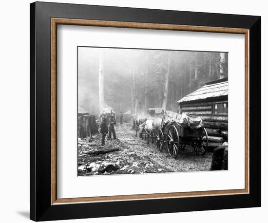 Milwaukee Road Construction Camp, Circa 1906-Asahel Curtis-Framed Giclee Print