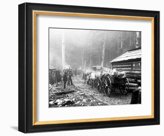 Milwaukee Road Construction Camp, Circa 1906-Asahel Curtis-Framed Giclee Print