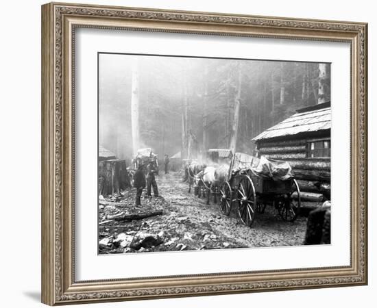 Milwaukee Road Construction Camp, Circa 1906-Asahel Curtis-Framed Giclee Print