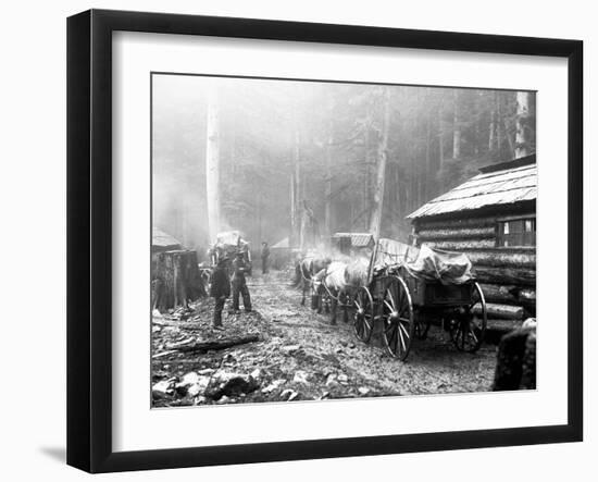 Milwaukee Road Construction Camp, Circa 1906-Asahel Curtis-Framed Giclee Print