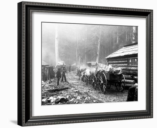 Milwaukee Road Construction Camp, Circa 1906-Asahel Curtis-Framed Giclee Print