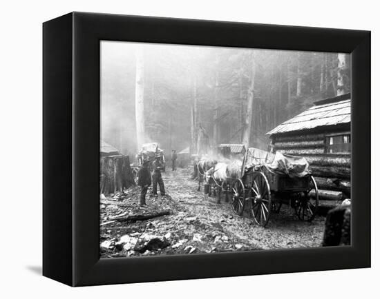 Milwaukee Road Construction Camp, Circa 1906-Asahel Curtis-Framed Premier Image Canvas