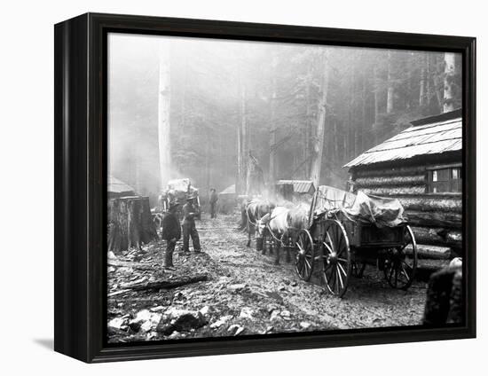 Milwaukee Road Construction Camp, Circa 1906-Asahel Curtis-Framed Premier Image Canvas