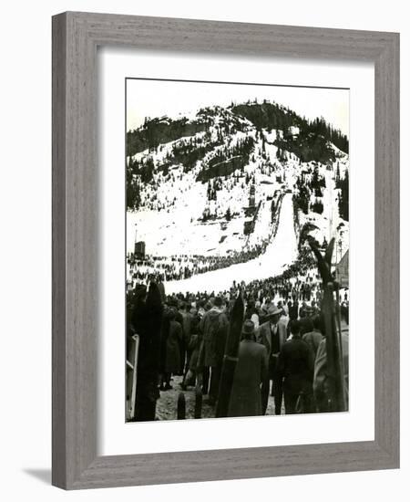 Milwaukee Road Ski Bowl, ca. 1946-null-Framed Giclee Print