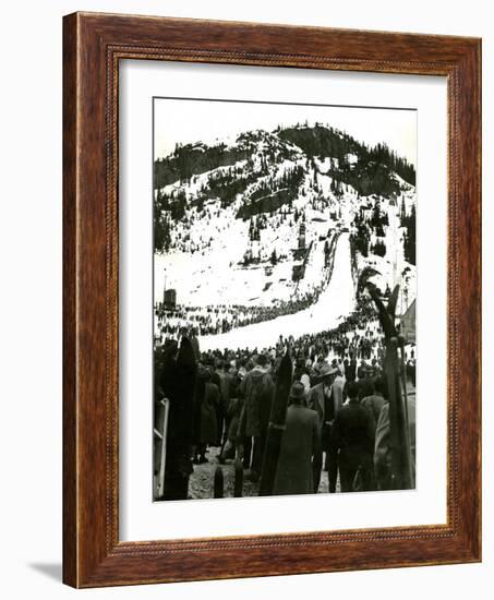 Milwaukee Road Ski Bowl, ca. 1946-null-Framed Giclee Print