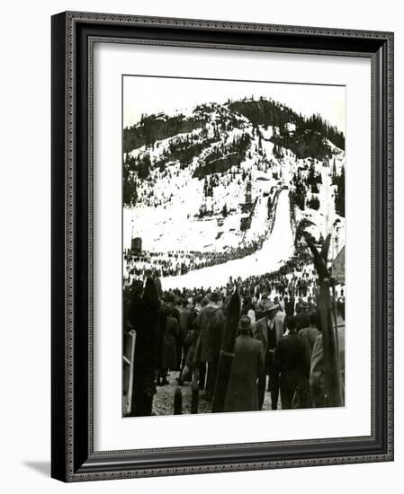 Milwaukee Road Ski Bowl, ca. 1946-null-Framed Giclee Print