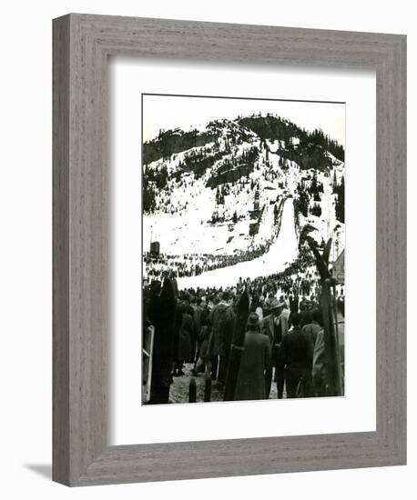 Milwaukee Road Ski Bowl, ca. 1946-null-Framed Premium Giclee Print