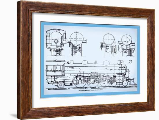 Milwaukee Roadhigh Wheel Pacific-null-Framed Art Print