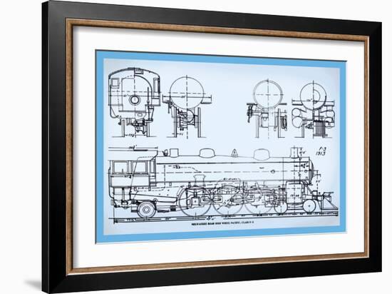 Milwaukee Roadhigh Wheel Pacific-null-Framed Art Print