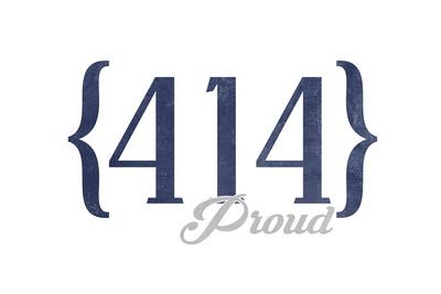 Milwaukee Wisconsin 414 Area Code Blue Art Print Lantern Press Art Com