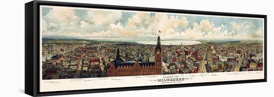 Milwaukee Wisconsin From City Hall Tower 1898-Vintage Lavoie-Framed Premier Image Canvas