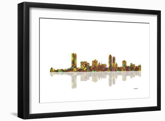 Milwaukee Wisconsin Skyline 1-Marlene Watson-Framed Giclee Print