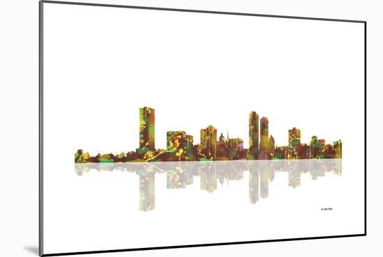 Milwaukee Wisconsin Skyline 1-Marlene Watson-Mounted Giclee Print