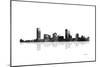 Milwaukee Wisconsin Skyline BG 1-Marlene Watson-Mounted Giclee Print