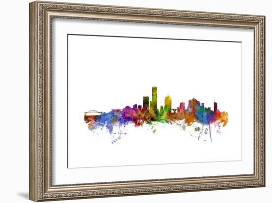 Milwaukee Wisconsin Skyline-Michael Tompsett-Framed Art Print