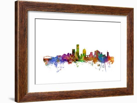 Milwaukee Wisconsin Skyline-Michael Tompsett-Framed Art Print