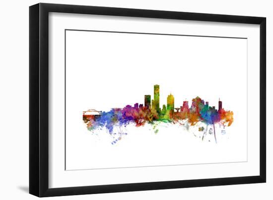 Milwaukee Wisconsin Skyline-Michael Tompsett-Framed Art Print