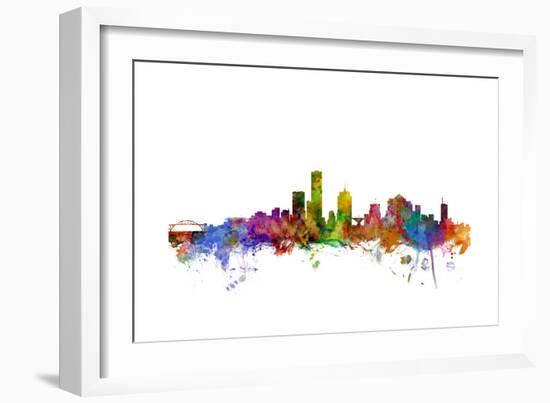 Milwaukee Wisconsin Skyline-Michael Tompsett-Framed Art Print