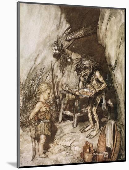 Mime and the infant', 1924-Arthur Rackham-Mounted Giclee Print