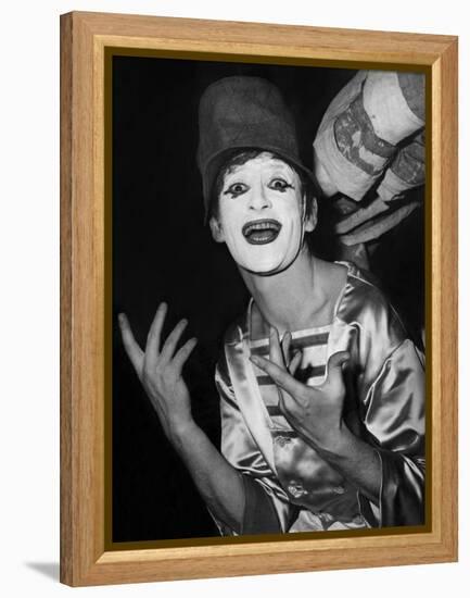 Mime Marcel Marceau During a Gala in Paris Early 60'S-null-Framed Stretched Canvas