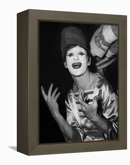 Mime Marcel Marceau During a Gala in Paris Early 60'S-null-Framed Stretched Canvas