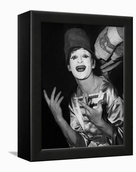 Mime Marcel Marceau During a Gala in Paris Early 60'S-null-Framed Stretched Canvas