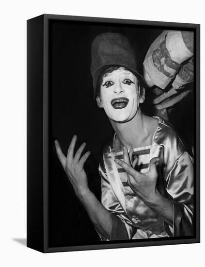 Mime Marcel Marceau During a Gala in Paris Early 60'S-null-Framed Stretched Canvas