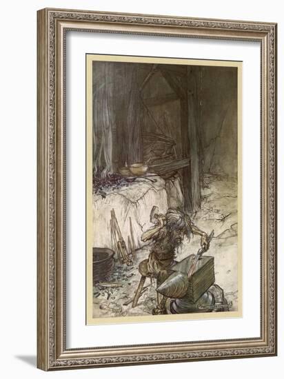 Mime the Metalworker-Arthur Rackham-Framed Art Print