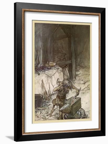 Mime the Metalworker-Arthur Rackham-Framed Art Print