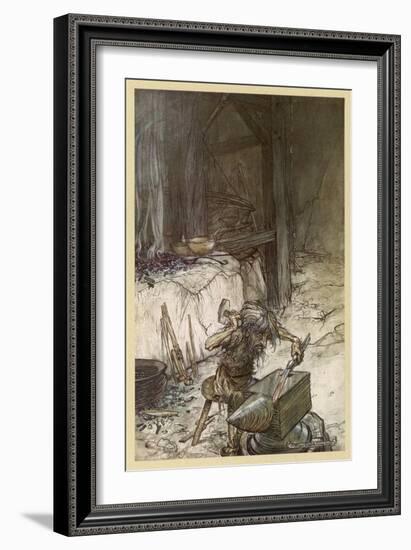 Mime the Metalworker-Arthur Rackham-Framed Art Print