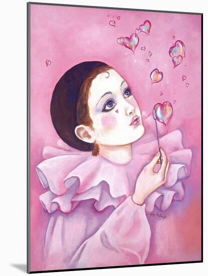 Mime with Heart Bubbles-Judy Mastrangelo-Mounted Giclee Print