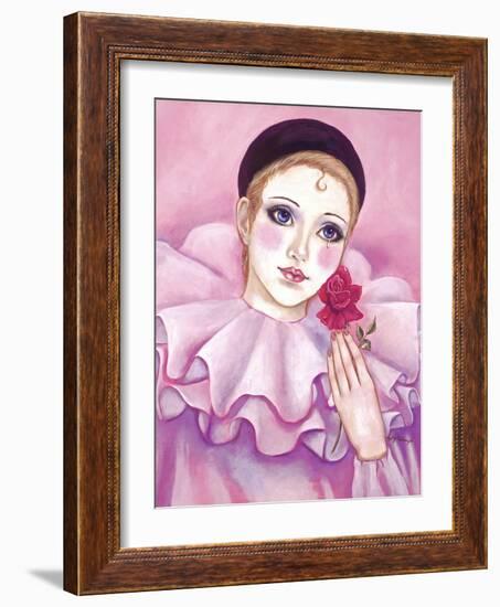 Mime with Rose-Judy Mastrangelo-Framed Giclee Print