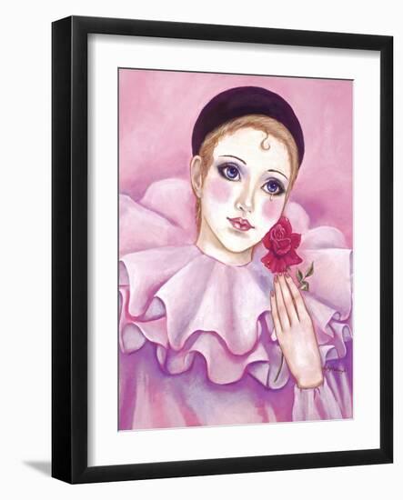 Mime with Rose-Judy Mastrangelo-Framed Giclee Print