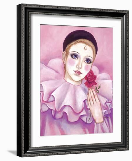 Mime with Rose-Judy Mastrangelo-Framed Giclee Print