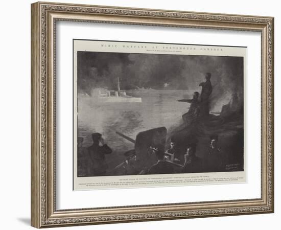 Mimic Warfare at Portsmouth Harbour-Fred T. Jane-Framed Giclee Print