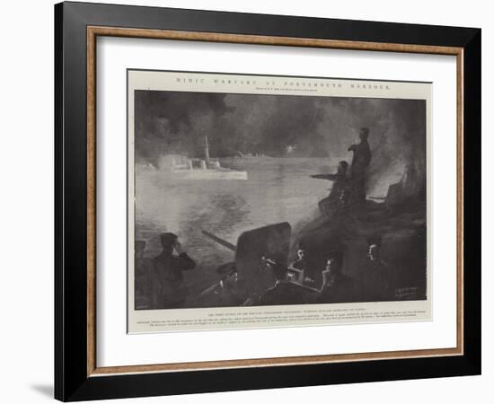 Mimic Warfare at Portsmouth Harbour-Fred T. Jane-Framed Giclee Print