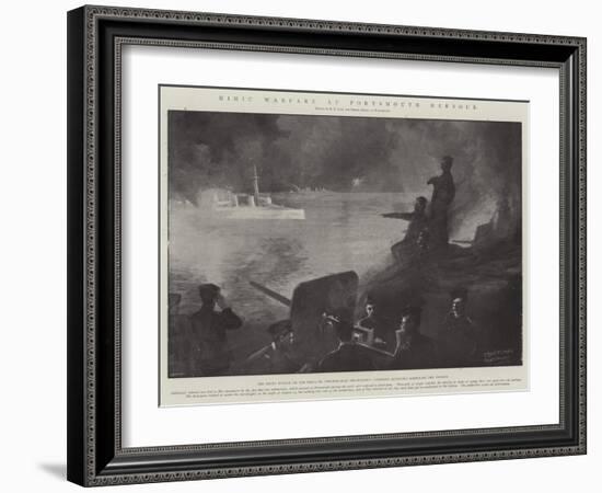 Mimic Warfare at Portsmouth Harbour-Fred T. Jane-Framed Giclee Print