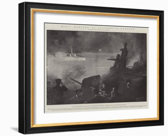 Mimic Warfare at Portsmouth Harbour-Fred T. Jane-Framed Giclee Print