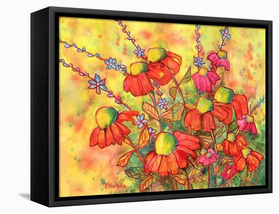 Mimosa Sky Flowers-Blenda Tyvoll-Framed Stretched Canvas