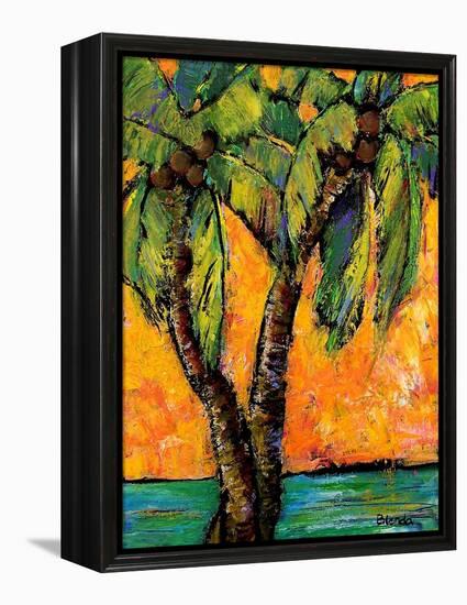 Mimosa Sky Palm Tree-Blenda Tyvoll-Framed Stretched Canvas