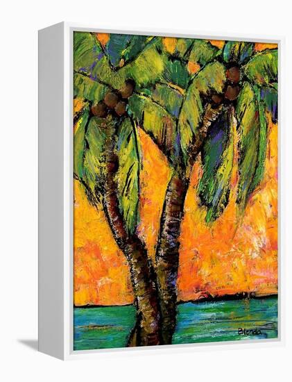 Mimosa Sky Palm Tree-Blenda Tyvoll-Framed Stretched Canvas