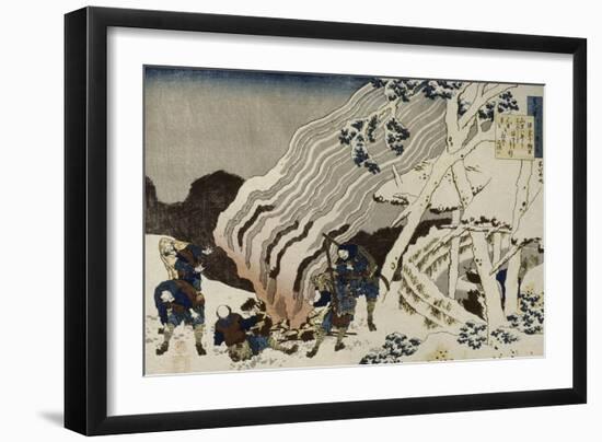 Minamoto no Muneyuki Ason-Katsushika Hokusai-Framed Giclee Print