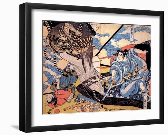 Minamoto Yorimitsu also known as Raiko-Kuniyoshi Utagawa-Framed Giclee Print