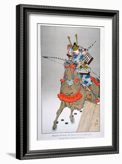 Minamoto Yoritomo Fighting for the First Time at the Age of Thirteen-Japanese School-Framed Giclee Print