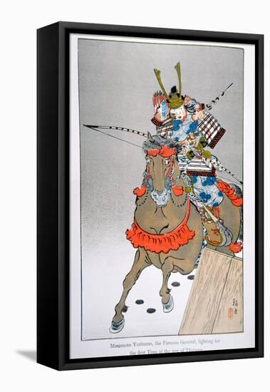 Minamoto Yoritomo Fighting for the First Time at the Age of Thirteen-Japanese School-Framed Premier Image Canvas